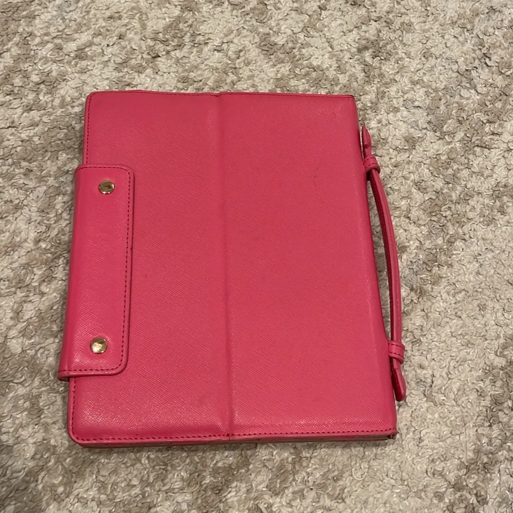 TORY BURCH Pink Leather iPad Case